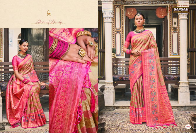 Sangam Saachi Silk Exclusive Designer Wear Wholesale Wedding Sarees
